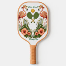 Vintage Flamingo Pickleball-Schläger | Retro Palm