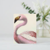 Vintage Flamingo Postkarte (Stehend Vorderseite)