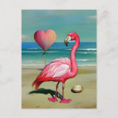 Vintage Flamingo, Postkreuzung Postkarte (Vorderseite)