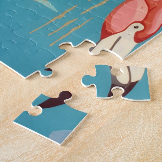 Vintage Flamingo Puzzle (Seite)