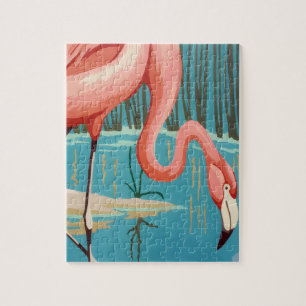 Vintage Flamingo Puzzle