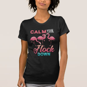 Vintage-Flamingo sarkastischer unangebrachter Spru T-Shirt
