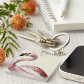 Vintage Flamingo Schlüsselanhänger (Vorderseite rechts)