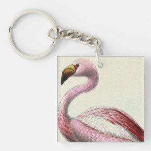 Vintage Flamingo Schlüsselanhänger