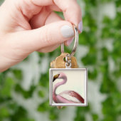 Vintage Flamingo Schlüsselanhänger (Hand)