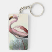 Vintage Flamingo Schlüsselanhänger (Rückseite)