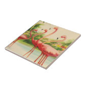 Vintage Flamingos Fliese (Seite)