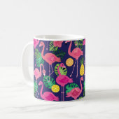 Vintage Flamingos, Sommerelemente Kaffeetasse (Vorderseite Links)