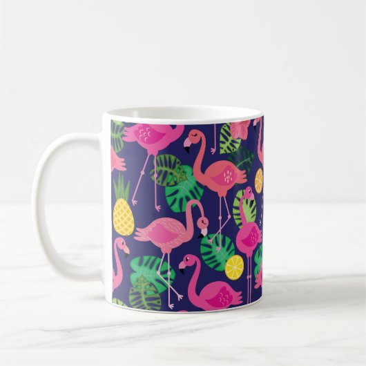 Vintage Flamingos, Sommerelemente Kaffeetasse (Links)