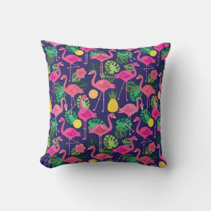 Vintage Flamingos, Sommerelemente Kissen