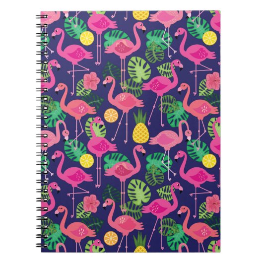 Vintage Flamingos, Sommerelemente Notizblock (Vorderseite)