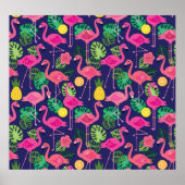 Vintage Flamingos, Sommerelemente Poster (Vorne)