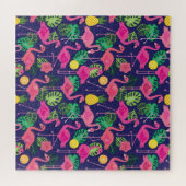 Vintage Flamingos, Sommerelemente Puzzle (Horizontal)