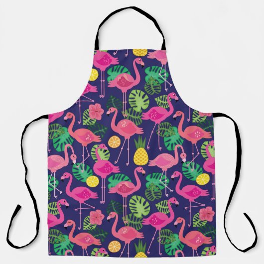 Vintage Flamingos, Sommerelemente Schürze (Vorderseite)