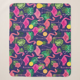 Vintage Flamingos, Sommerelemente Sherpadecke