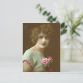 Vintage Flapper (11) Postkarte (Stehend Vorderseite)