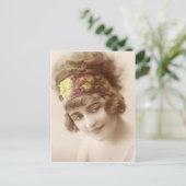vintage Flapper (134) Postkarte (Stehend Vorderseite)