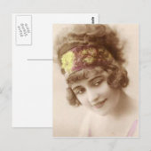 vintage Flapper (134) Postkarte (Vorne/Hinten)