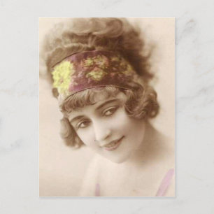 vintage Flapper (134) Postkarte