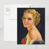 Vintage Flapper (25) Postkarte (Vorne/Hinten)