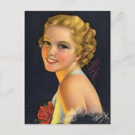 Vintage Flapper (25) Postkarte (Vorderseite)