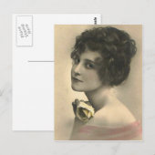 vintage Flapper (343) Postkarte (Vorne/Hinten)