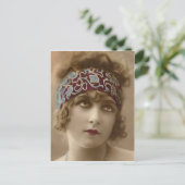 vintage Flapper (408) Postkarte (Stehend Vorderseite)