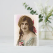 vintage Flapper (528) Postkarte (Stehend Vorderseite)
