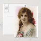 vintage Flapper (528) Postkarte (Vorne/Hinten)