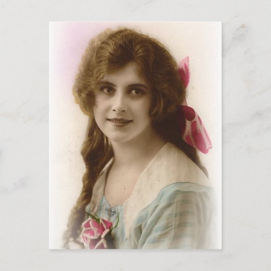 vintage Flapper (528) Postkarte (Vorderseite)