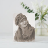 Vintage Flapper (95) Postkarte (Stehend Vorderseite)