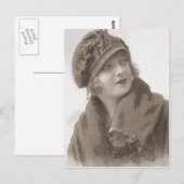Vintage Flapper (95) Postkarte (Vorne/Hinten)