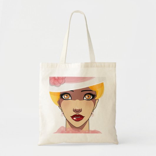 Vintage-Flapper-Frau Tragetasche (Vorne)