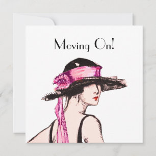 Vintage Flapper Girl New Zuhause Address Card der  Karte