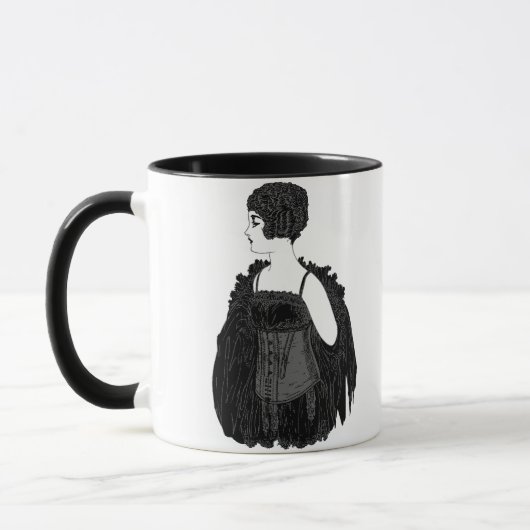 Vintage-Flapper-Korsett Tasse (Links)