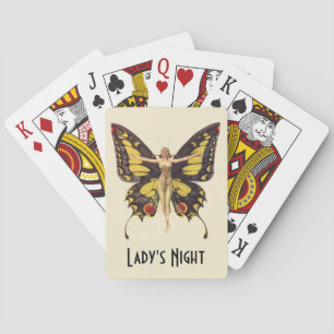 Vintage Flapper Lady's Night Spielkarten