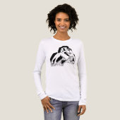 Vintage Flapper Linienkunst Tri-Blend Shirt (Vorderseite voll)