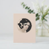 Vintage Flapper Postkarte (Stehend Vorderseite)