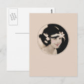 Vintage Flapper Postkarte (Vorne/Hinten)
