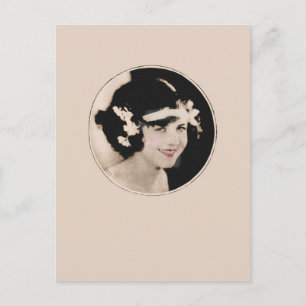 Vintage Flapper Postkarte