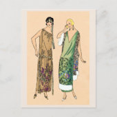 Vintage Flapper Postkarte (Vorderseite)