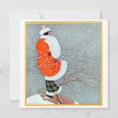 Vintage Flapper-Urlaubskarten Dankeskarte (Vorderseite)