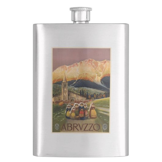 Vintage Flasche Abrvzzo Italien Flachmann (Vorderseite)