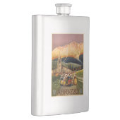 Vintage Flasche Abrvzzo Italien Flachmann (Rechts)