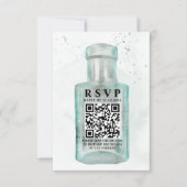 Vintage Flasche QR Code Hochzeit RSVP (Vorderseite)