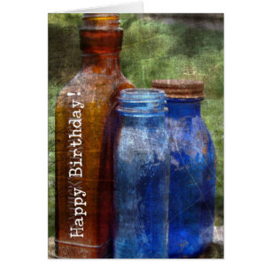 Vintage Flasche Stillleben glücklich Geburtstag