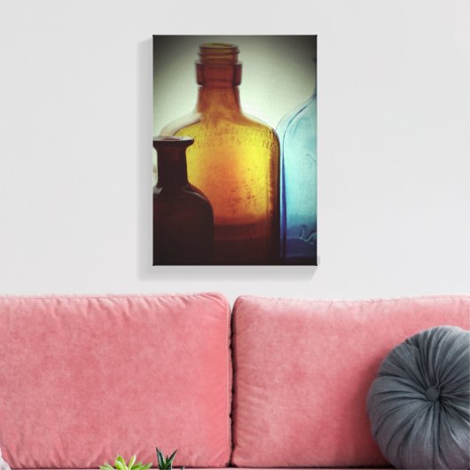 Vintage Flasche Stillleben Leinwanddruck (Insitu (Wohnzimmer))