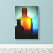 Vintage Flasche Stillleben Leinwanddruck (Insitu (Holzboden))