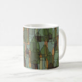 Vintage Flaschen, Gläser und Brillenmuster Kaffeetasse (VorderseiteRechts)
