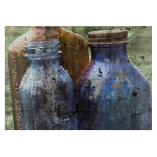 Vintage Flaschen Schneidebrett